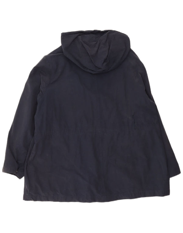 Marks & Spencer Damska kurtka parka z kapturem UK 24 4XL Granatowa, bawełniana