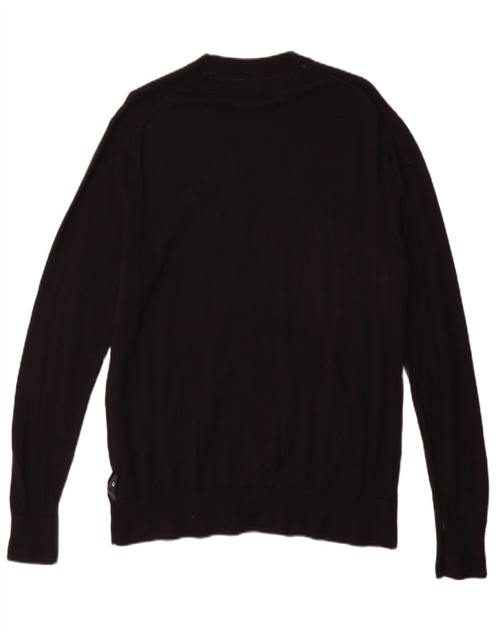 Damski sweter Ted Baker z okrągłym dekoltem, rozmiar 5 XL, granatowo-wełniany