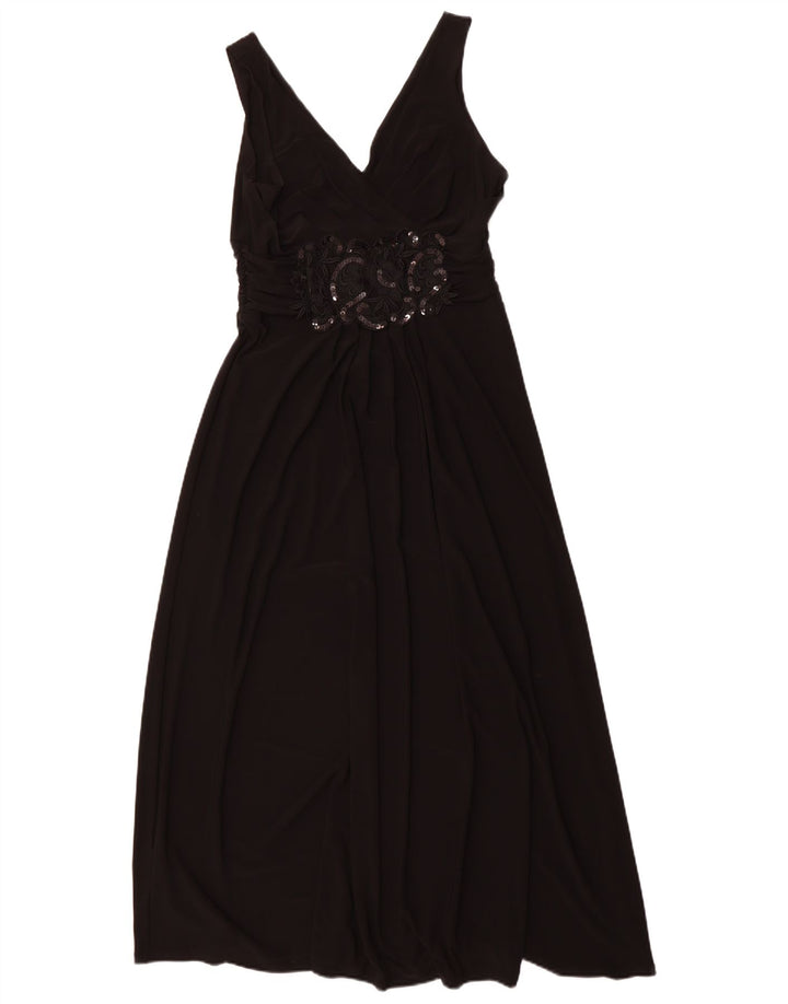 Damska sukienka maxi bez rękawów PHASE EIGHT UK 12, średni czarny poliester