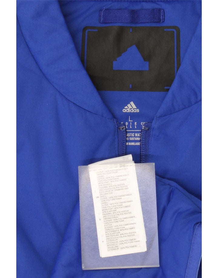 Męska bluza dresowa Adidas bez rękawów, duża, niebieska, poliamidowa