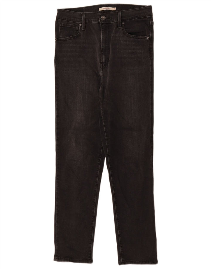 Damskie jeansy Levi's Mile High Slim W29 L26 Czarne bawełniane