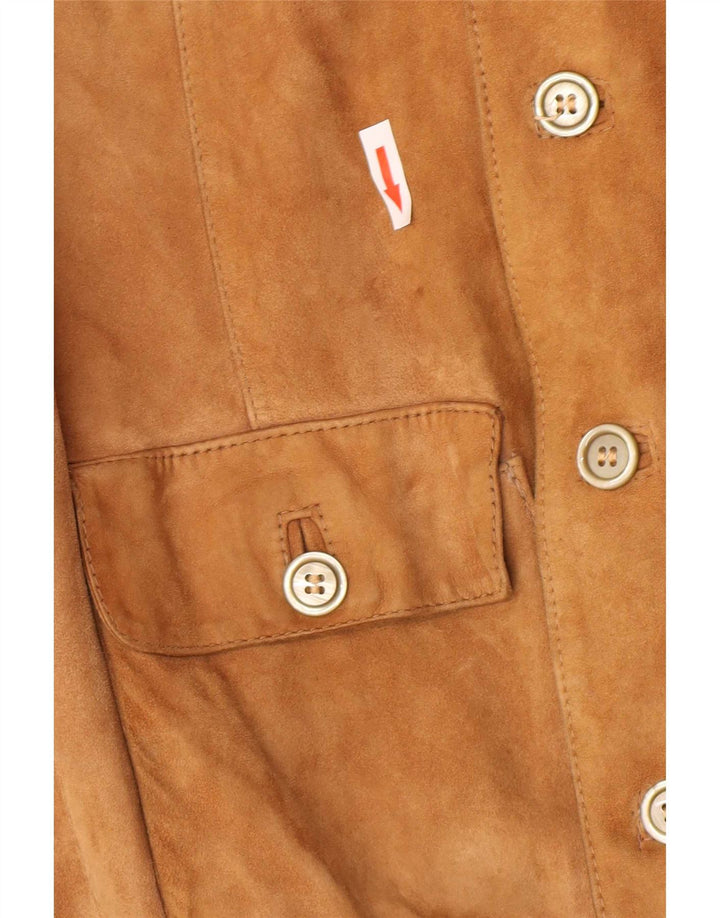 Vintage męska kurtka bomber zamszowa IT 48 średni beż