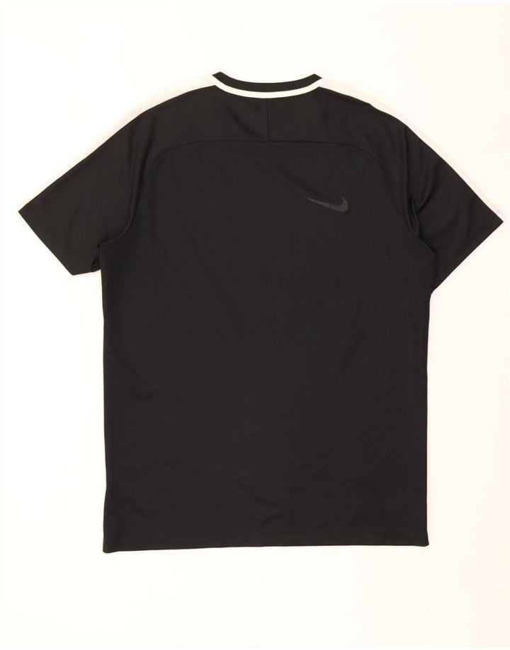 Męski T-shirt Nike Dri Fit Top, duży, czarny, z blokami kolorów