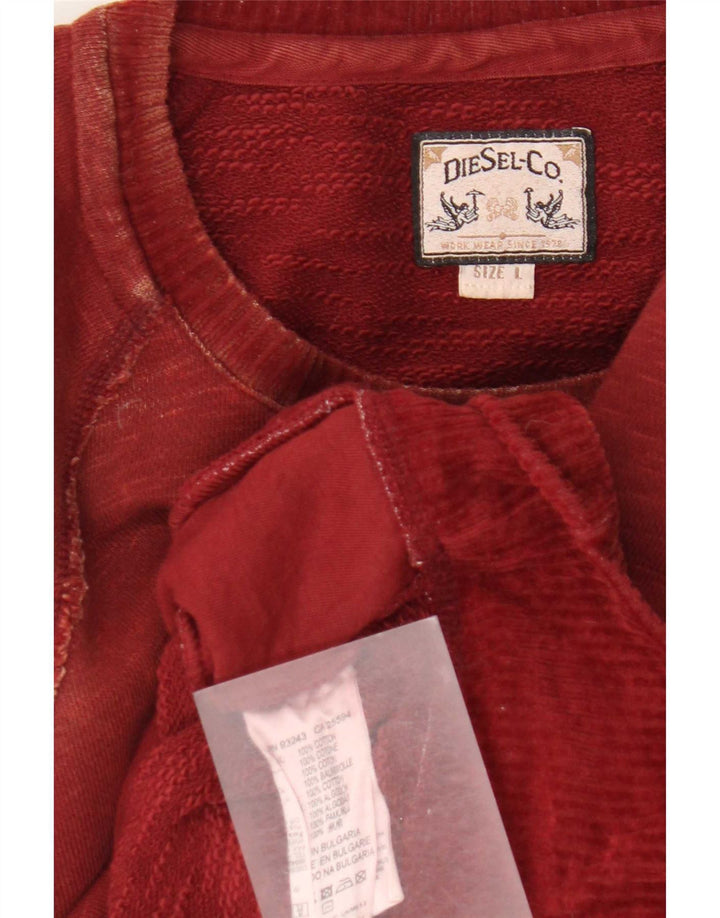 Bluza męska Diesel, duża, bordowa, bawełniana