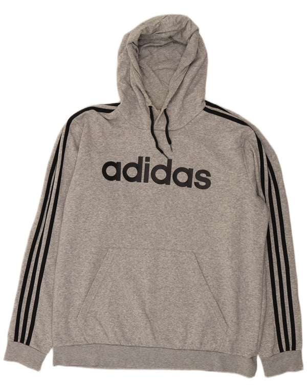Męska bluza z kapturem Adidas Graphic XL, szara, bawełniana