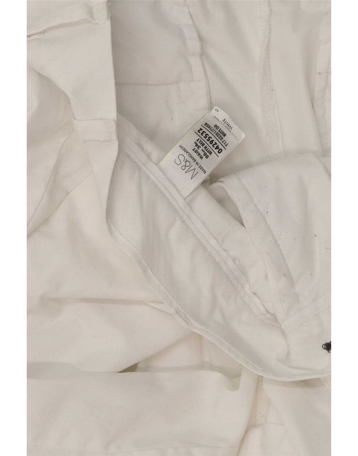 Marks & Spencer Męskie spodenki chino, duże W34, białe, bawełniane