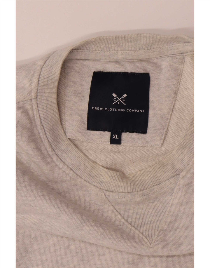 Crew Clothing Męska bluza z kapturem XL, szara, nakrapiana bawełna