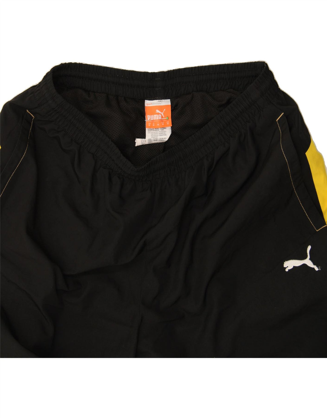 PUMA Mens Tracksuit Trousers Medium  Black Colourblock Polyester Vintage Puma and Second-Hand Puma from Messina Hembry 