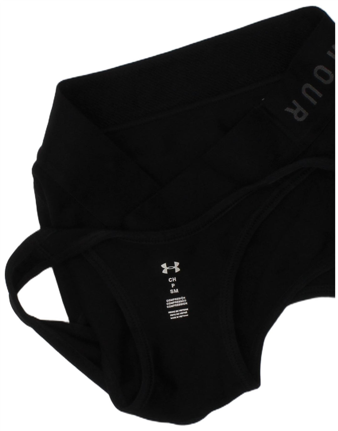 Damski top biustonosza sportowego Under Armour Compression Graphic, mały, czarny