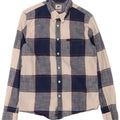 LEE Mens Regular Fit Flannel Shirt Small Navy Blue Check Cotton Vintage Lee and Second-Hand Lee from Messina Hembry 