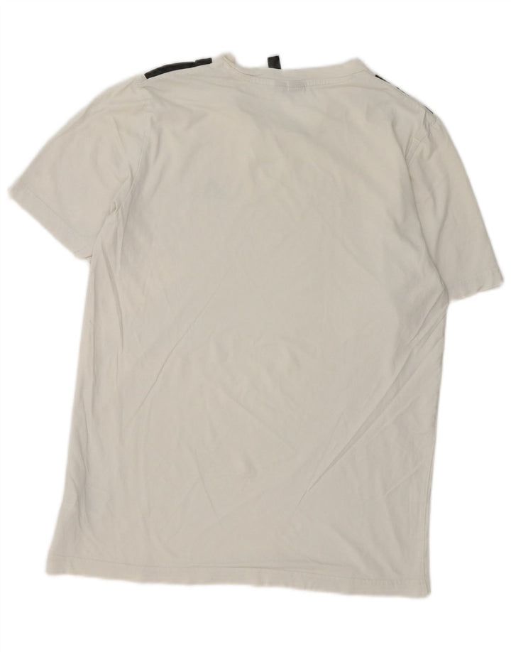 T-shirt męski ADIDAS, mały, biały, bawełniany