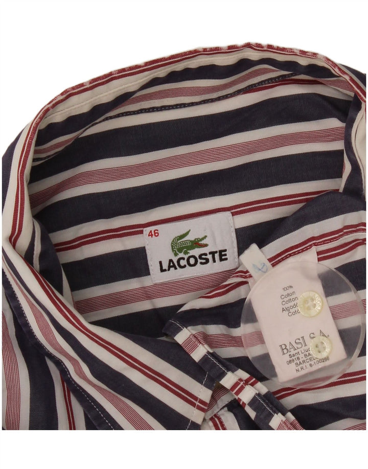 Koszula męska Lacoste Rozmiar 46 2XL Bawełniana w granatowe paski