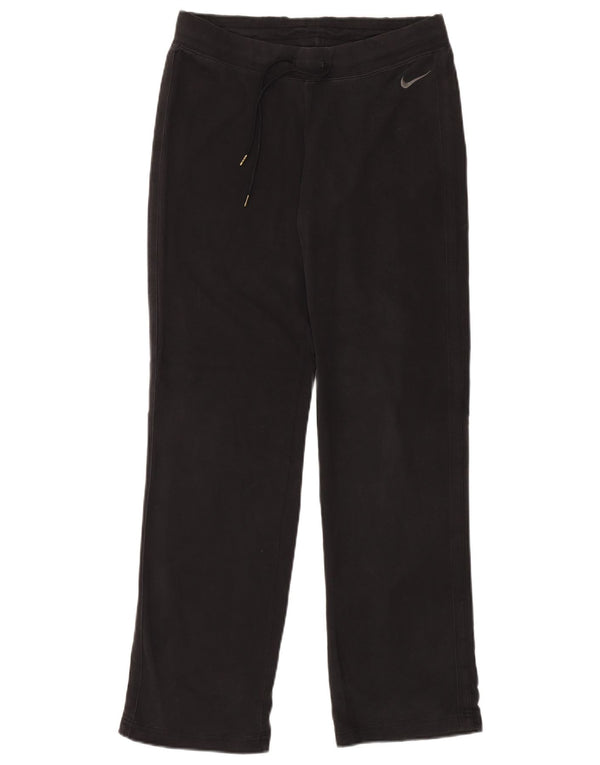 NIKE Womens Tracksuit Trousers UK 14 Large Black Cotton