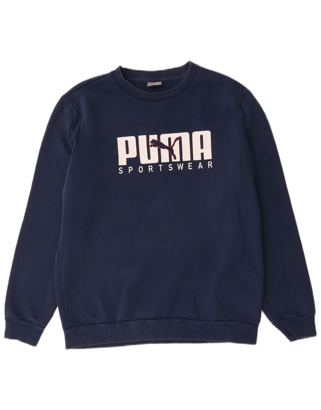 Męska bluza z grafiką Puma, sweter, średni granatowy, bawełniany