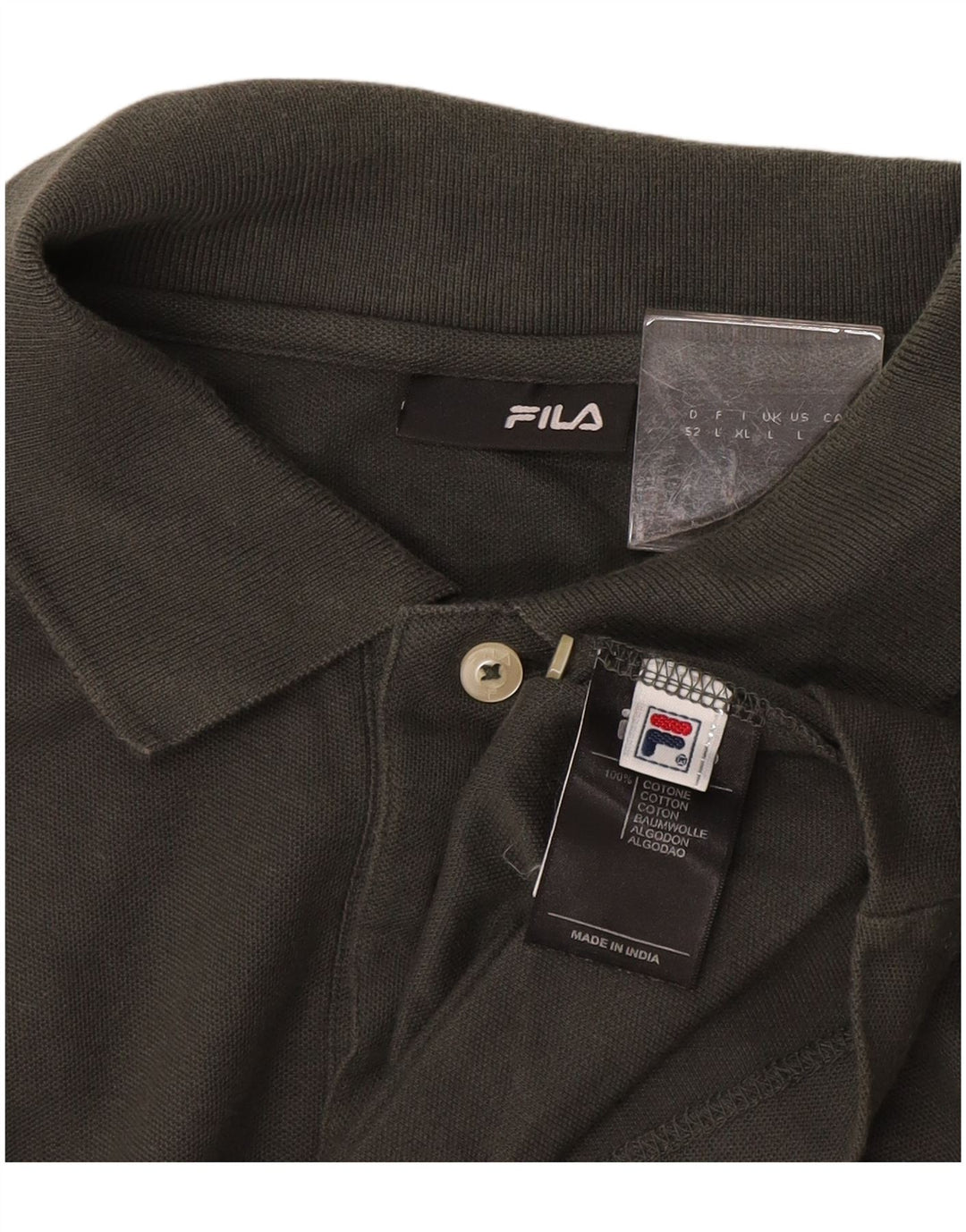 Męska koszulka polo FILA, duża, szara, bawełniana