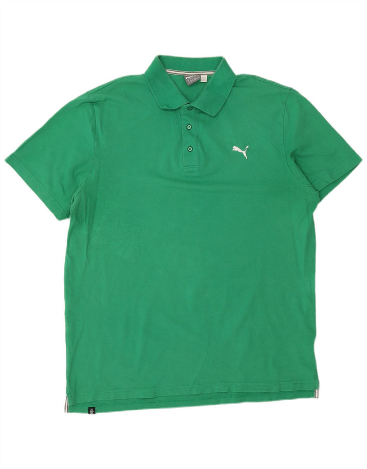Męska koszulka polo PUMA XL, zielona bawełna
