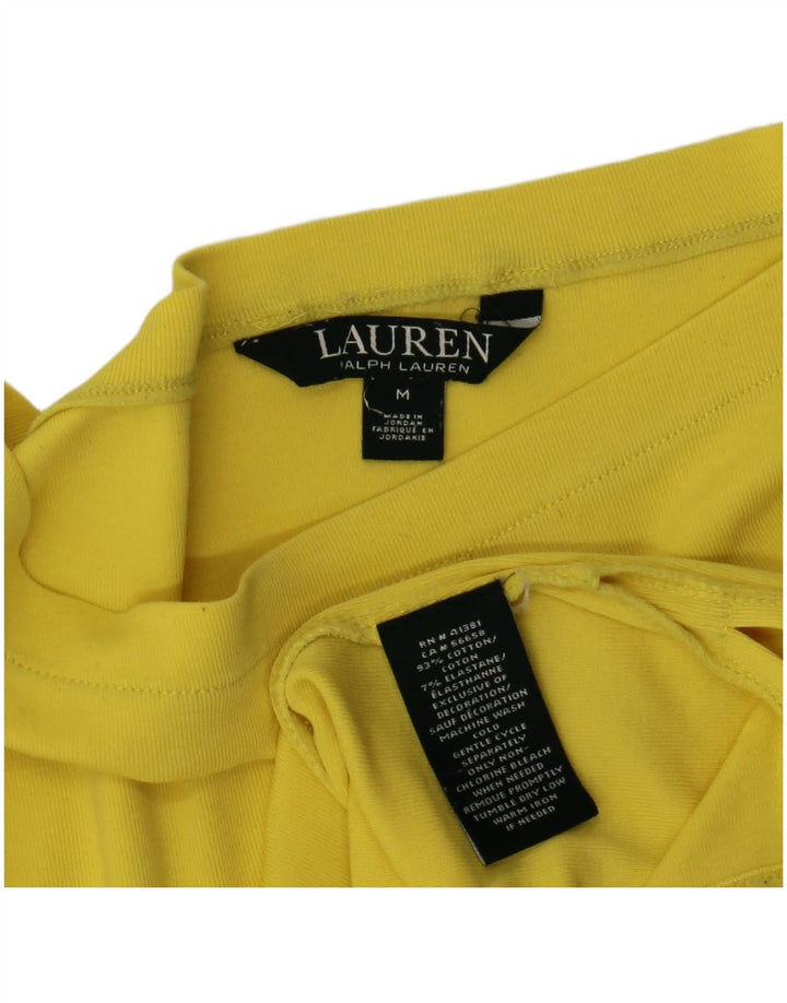 Bluzka damska Ralph Lauren Top UK 12 Średnia żółta bawełna