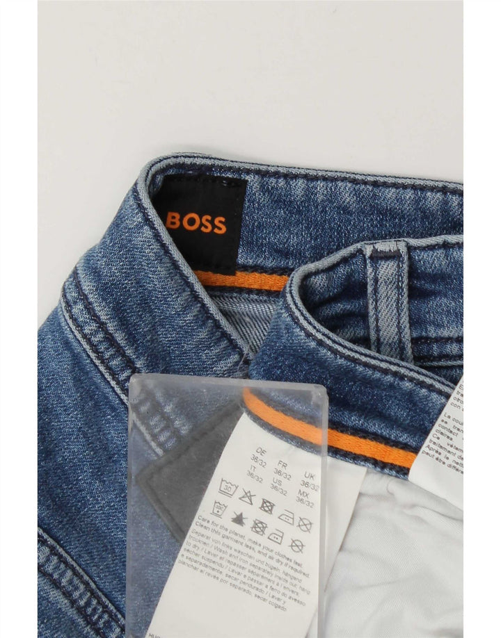 Męskie jeansy slim Hugo Boss W36 L32 Niebieskie bawełniane
