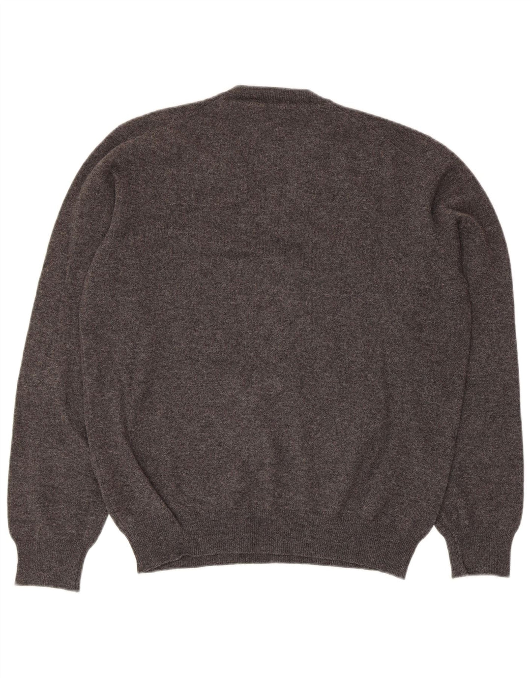 CONRAD HASSELBACH SHOES&GARMENT Męski sweter z dekoltem w kształcie litery V, średnioszary