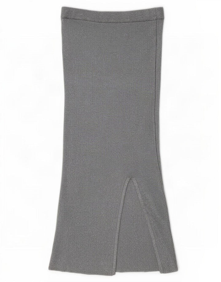 Spódnica damska Zara Maxi średnia W28 L34 szara wiskoza