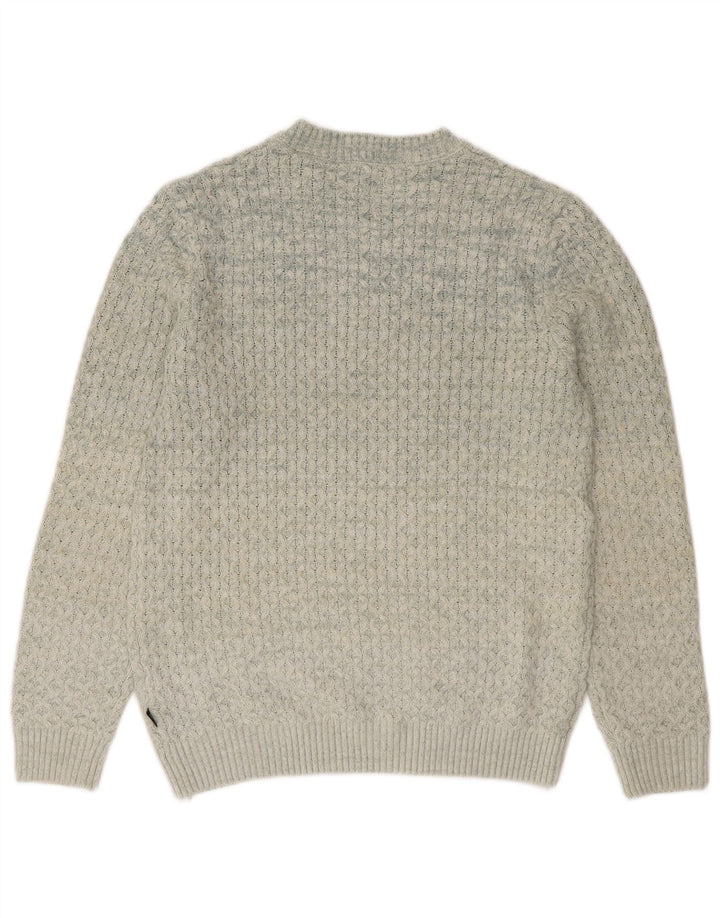 Męski sweter Jack & Jones z okrągłym dekoltem, duży, szary, akrylowy