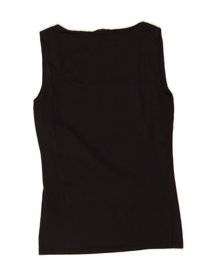 ZARA Womens Vest Top UK 12 Medium Black Polyamide Vintage Zara and Second-Hand Zara from Messina Hembry 