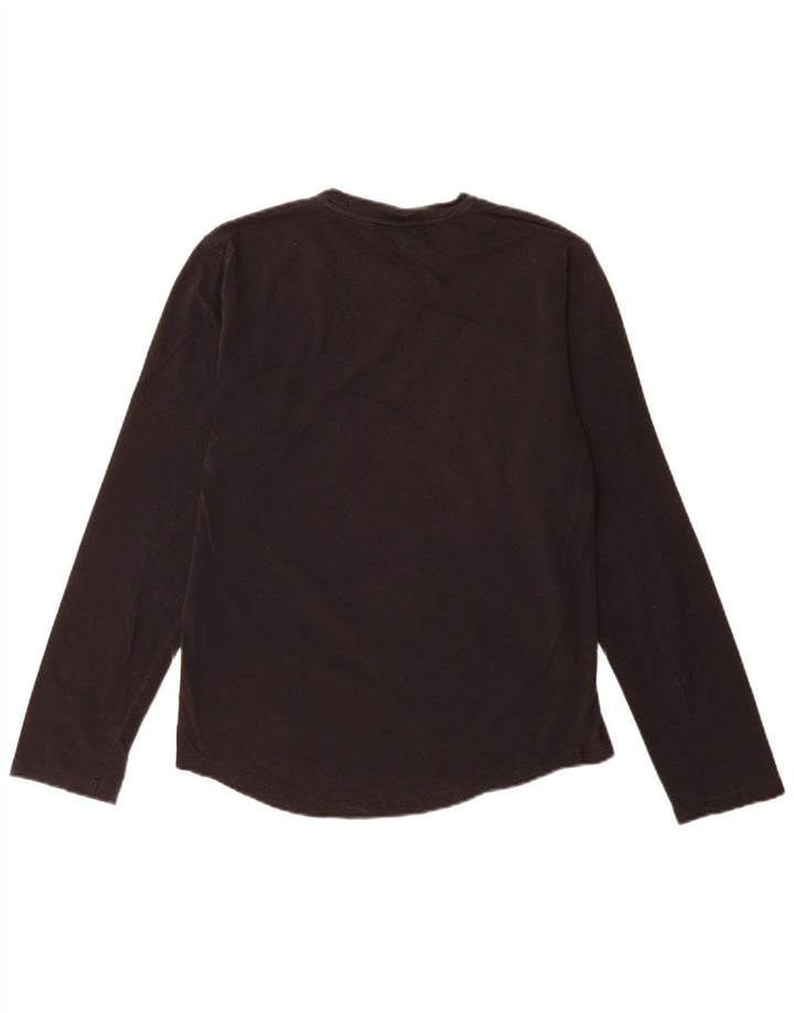 Męski top z długim rękawem Hugo Boss, mały, czarny, bawełniany