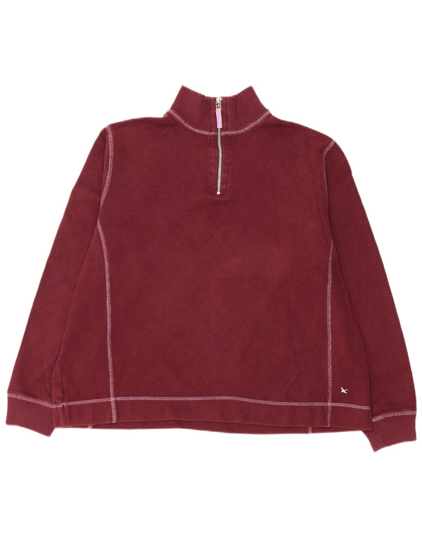 Damska bluza z zamkiem błyskawicznym Eddie Bauer UK 18 XL, bordowa bawełna