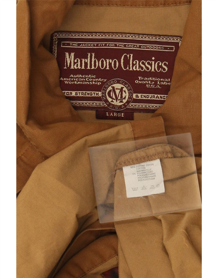 Marlboro Classics Męski trencz UK 40, duży, brązowy, bawełniany