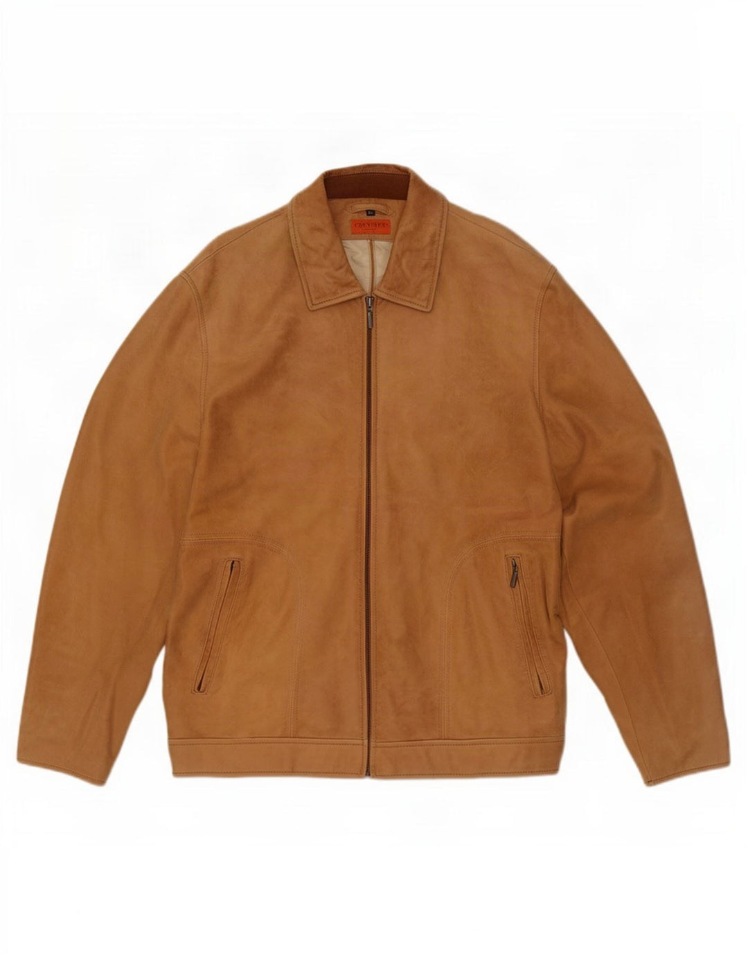 Męska kurtka skórzana Chevirex IT 56 3XL brązowa