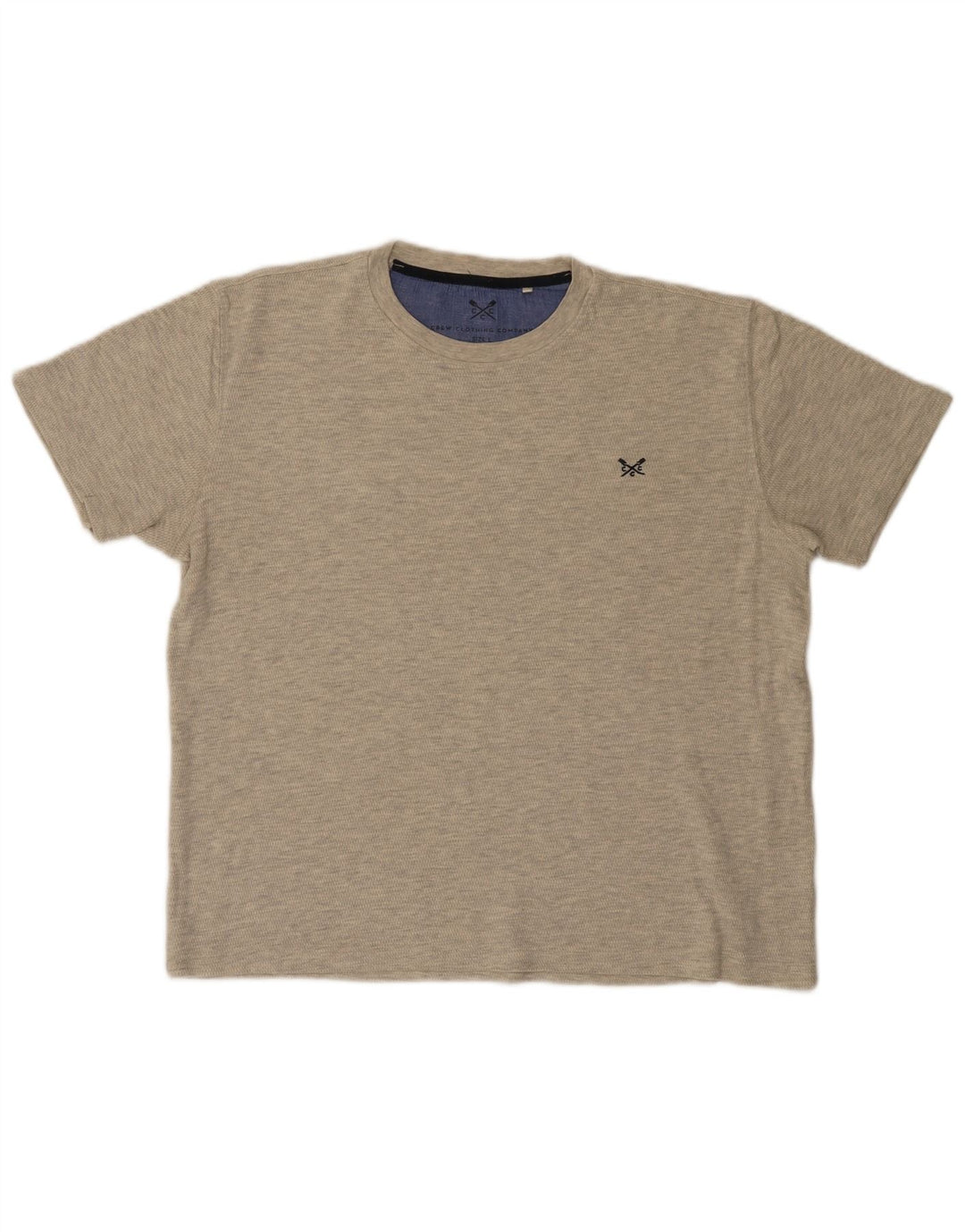 Crew Clothing Męski T-shirt Top, duży, szary, bawełniany