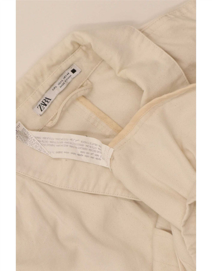 Kurtka męska Zara Utility UK 40, duża, beżowa, bawełniana