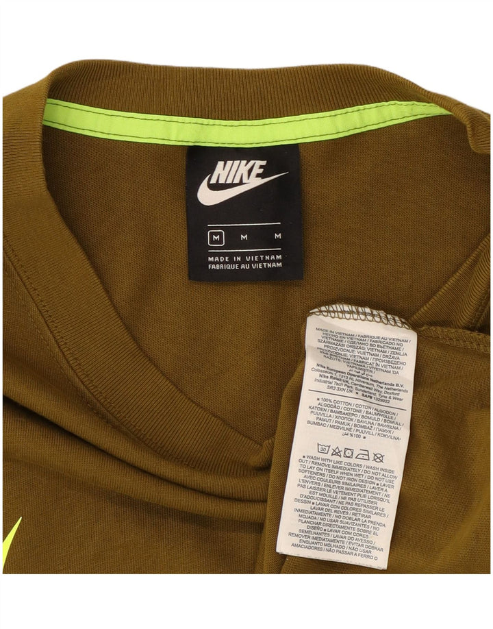Męska koszulka z grafiką Nike, średnia, bawełniana khaki