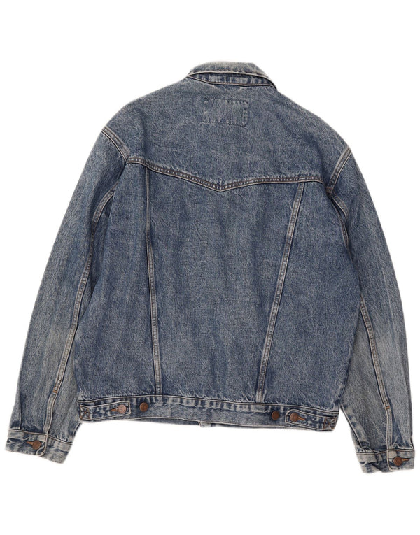 Wrangler Mens Denim Jacket UK 40 Large Blue Cotton