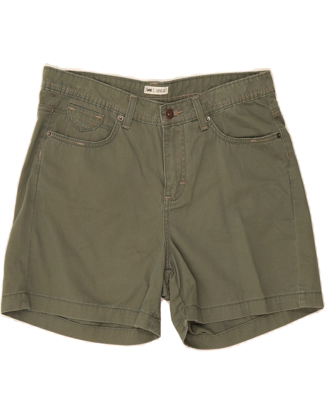 LEE Womens Casual Shorts US 12 Large W30 Green Cotton Vintage Lee and Second-Hand Lee from Messina Hembry 