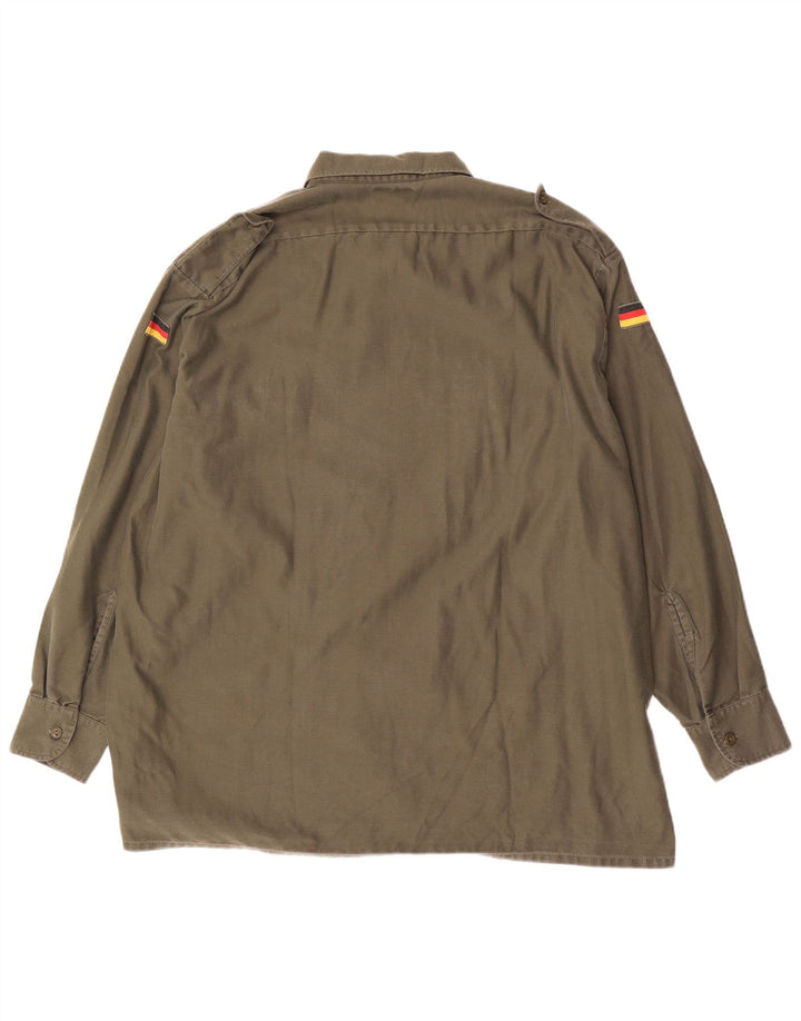 Męska koszula wojskowa w stylu vintage, rozmiar 47/48, 2XL, bawełna khaki