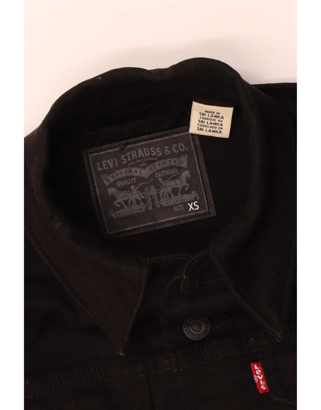 Damska kurtka dżinsowa Levi's UK 6 XS, czarna bawełna