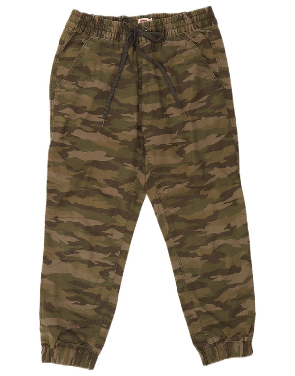 Damskie spodnie do biegania Levi's, średnie W30 L25, kamuflaż khaki