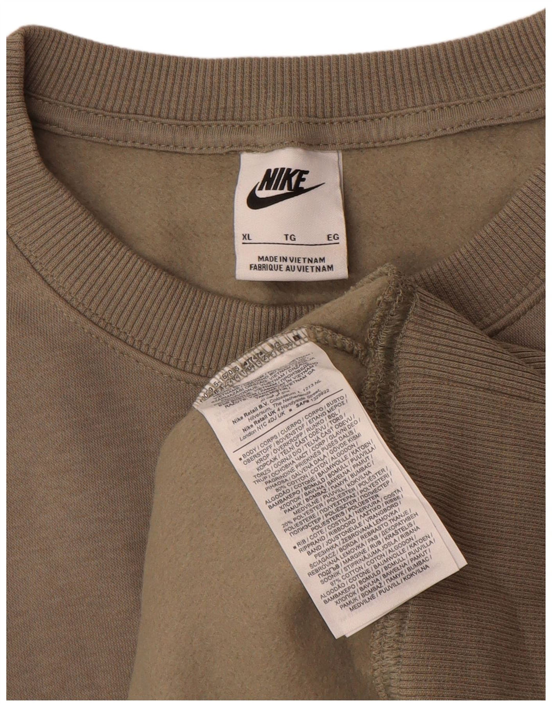 Damska bluza dresowa Nike UK 18 XL, szara bawełna