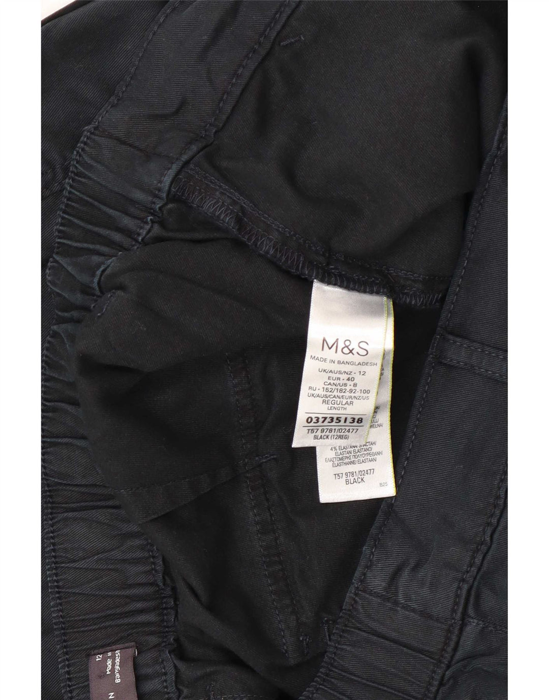 Spodnie damskie Marks & Spencer Crop Cargo UK 12 Medium W30 L23 Czarne