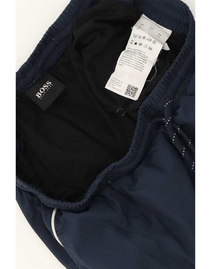 Męskie spodenki kąpielowe Hugo Boss, małe, granatowe, poliestrowe