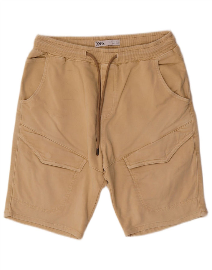 Męskie spodenki cargo Zara Medium W31 beżowe