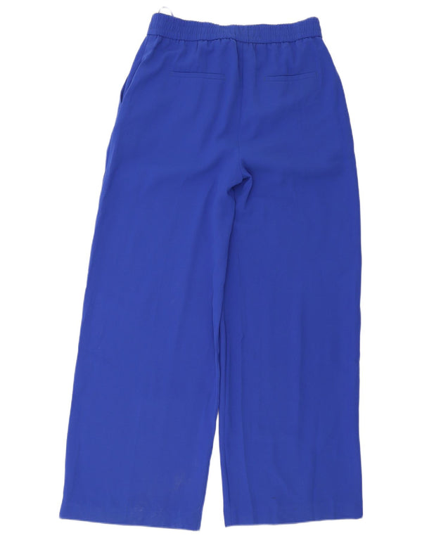 Marks & Spencer Damskie spodnie codzienne z szerokimi nogawkami UK 14, duże W34 L33 Niebieskie