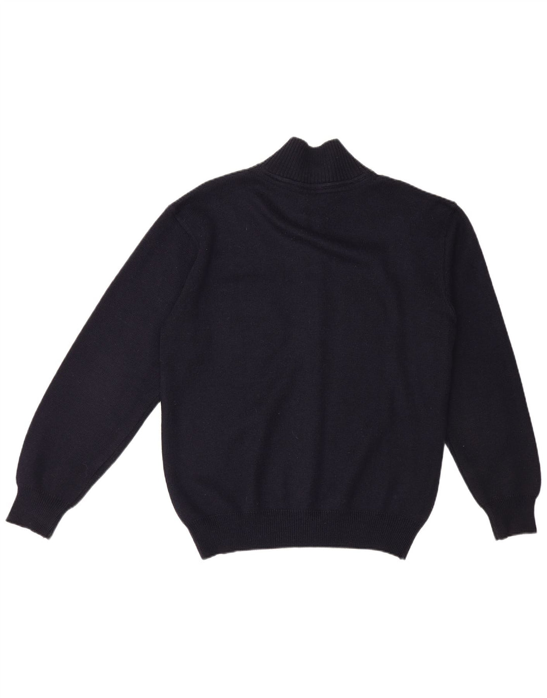 Vintage męski sweter rozpinany na zamek, średni granatowy