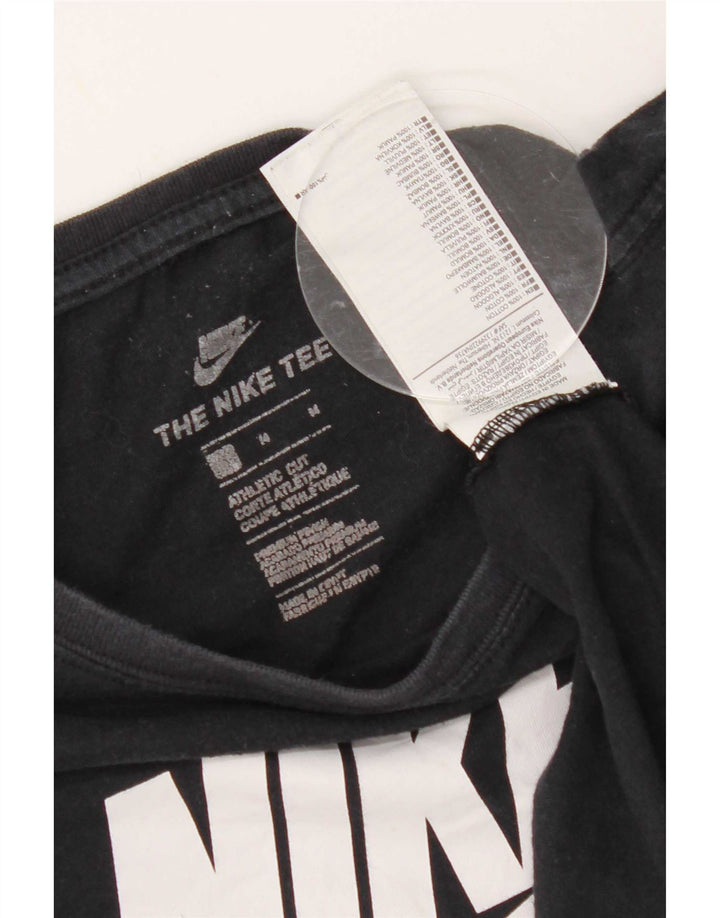 Męski T-shirt z grafiką Nike, średni czarny, bawełniany