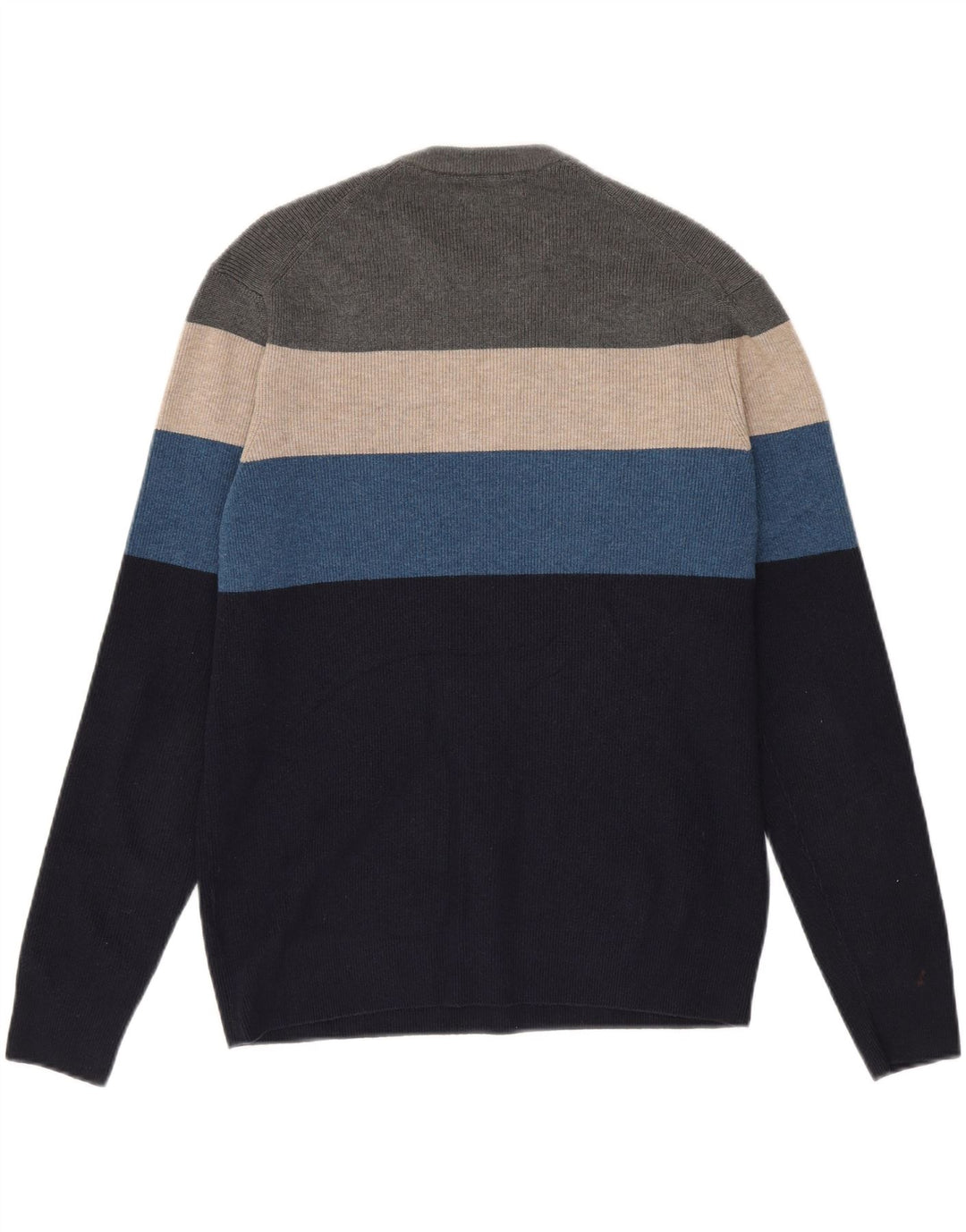 Marks & Spencer Męski sweter z okrągłym dekoltem, duże, wielokolorowe paski