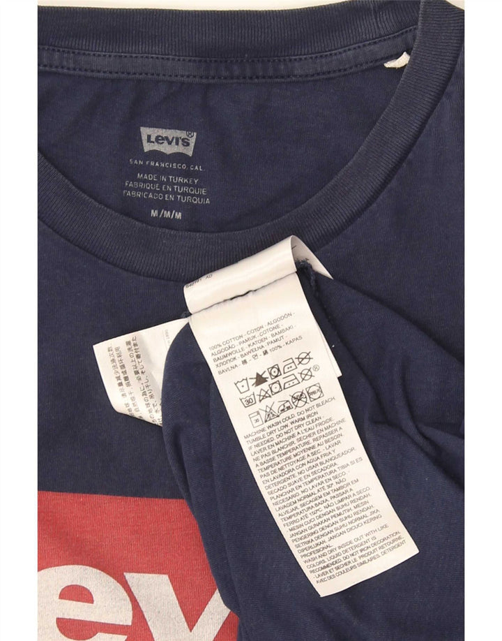 Męski T-shirt z grafiką Levi's, średni, granatowy, bawełniany