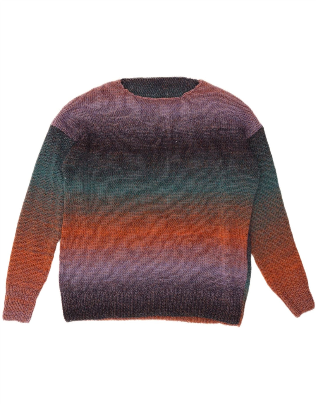 Sweter damski VINTAGE z dekoltem w łódkę UK 18 XL, wielokolorowe paski