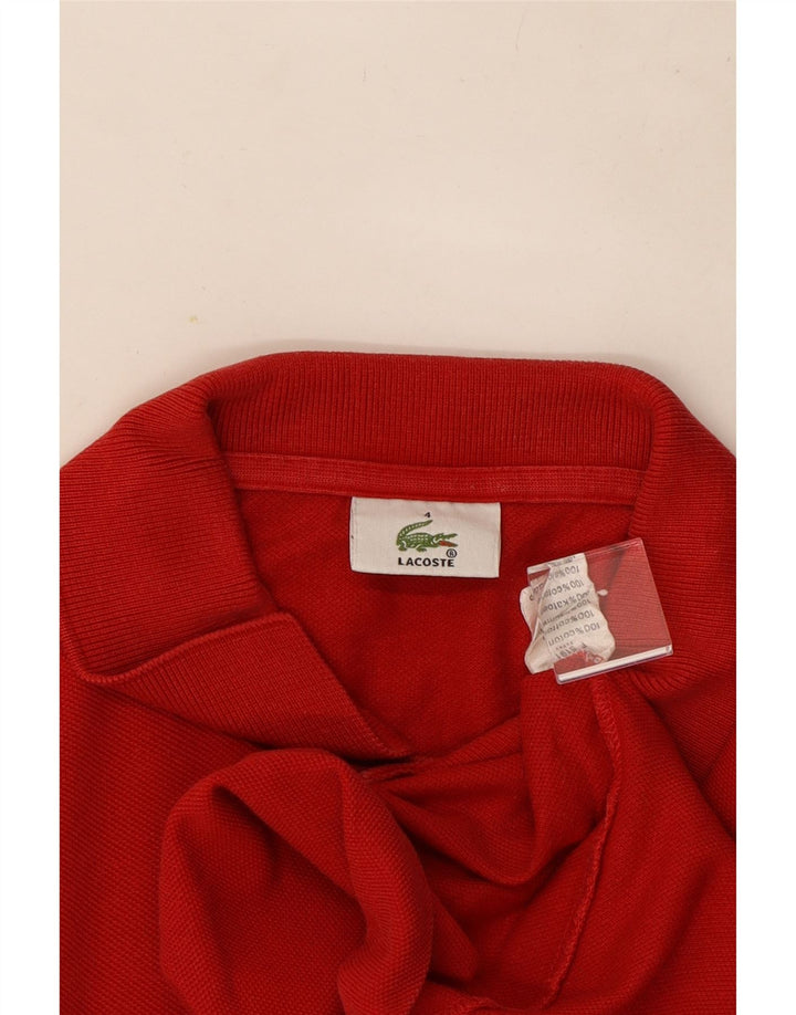 Męska koszulka polo Lacoste, rozmiar 4, średnia czerwona, bawełniana