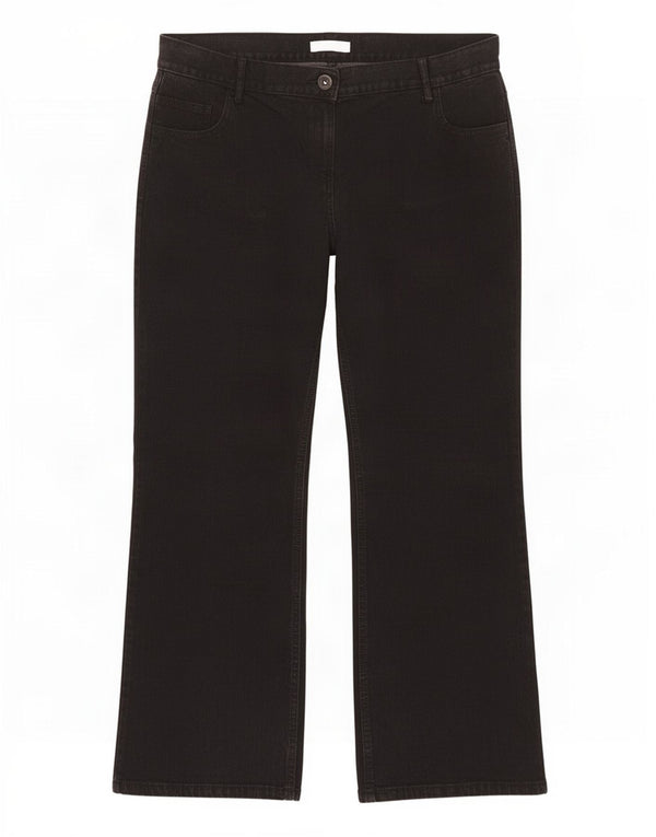 Marks & Spencer Damskie jeansy Bootcut UK 18 XL W37 L28 Czarna bawełna